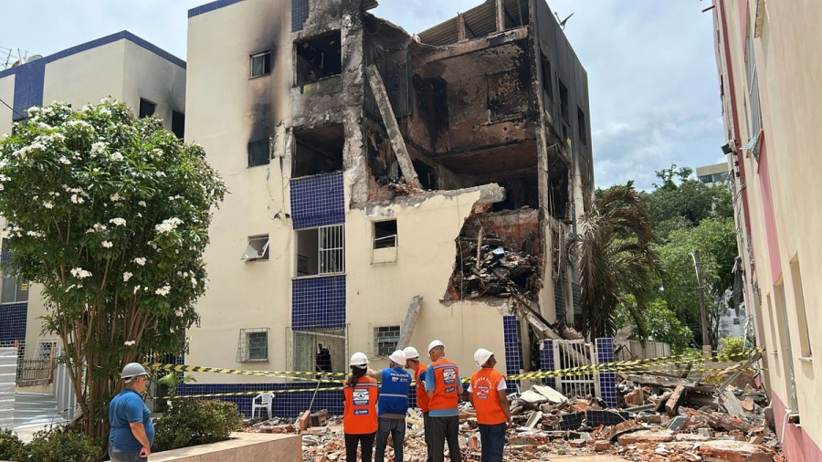 Demolição de partes instáveis de prédio atingido por explosão no Stiep começa nesta quarta-feira (8)